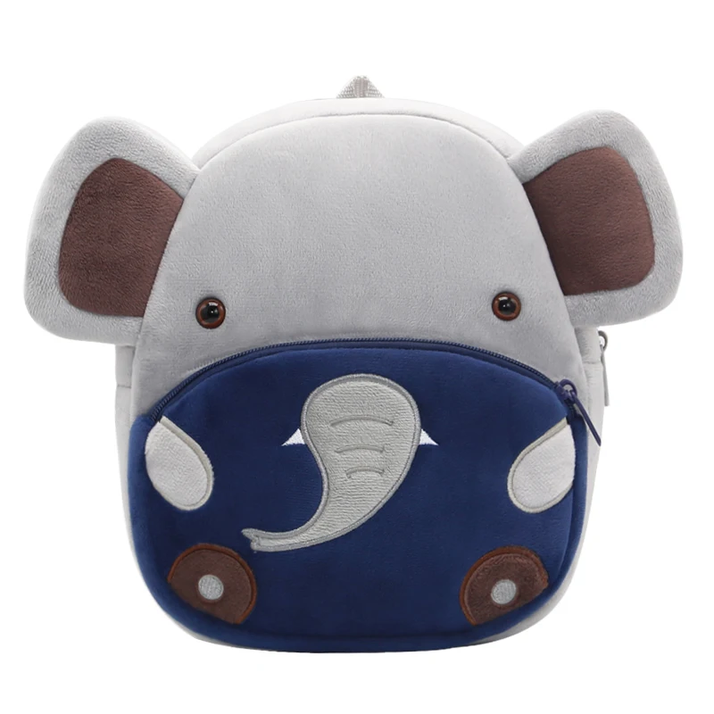 Boys Girls Backpack Cute Animal Elephant Children Plush Backpack Kindergarten School Bag