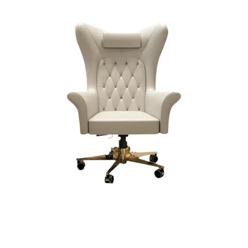 Italian office chair, leather rotating lifting comfortable backrest computer chair