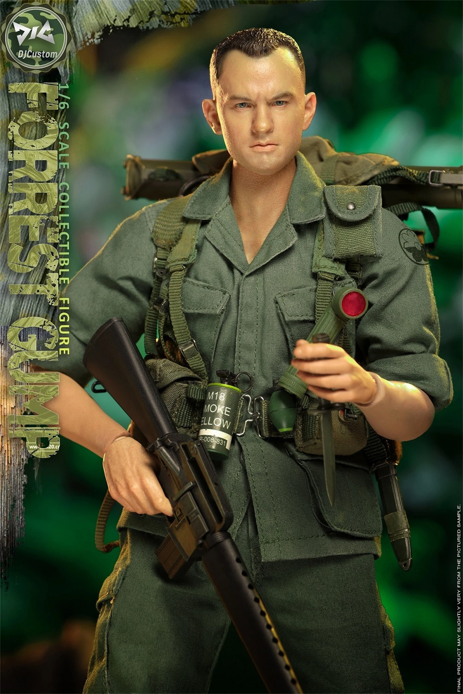 DJ-CUSTOM DJ-16008 1/6 Gump in Vietnam Tom Hanks Soldier Action Figure Collection