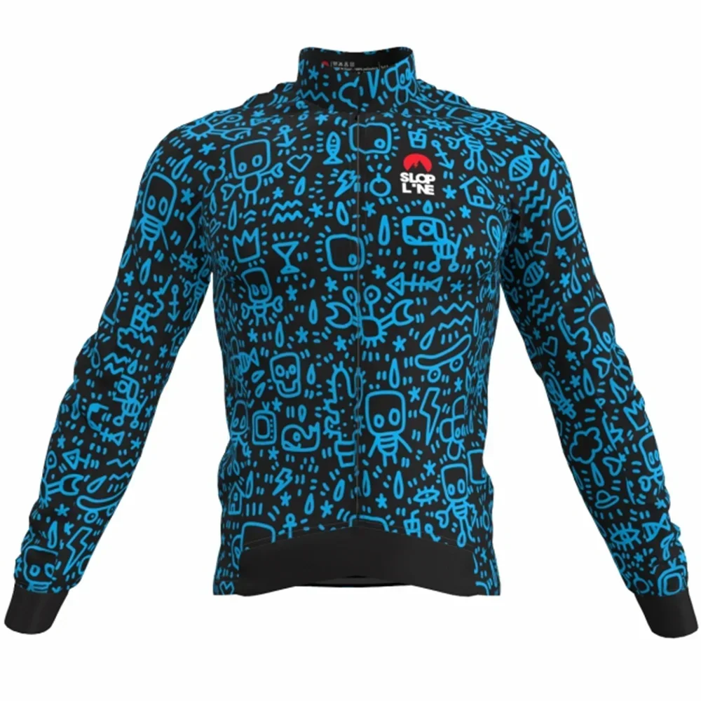 Slopline Winter Mans Cycling Thermal Fleece Long Sleeve Jackets Windbreaker Ciclismo Maillot Hombre Bicycle Pro Team Warm Jersey