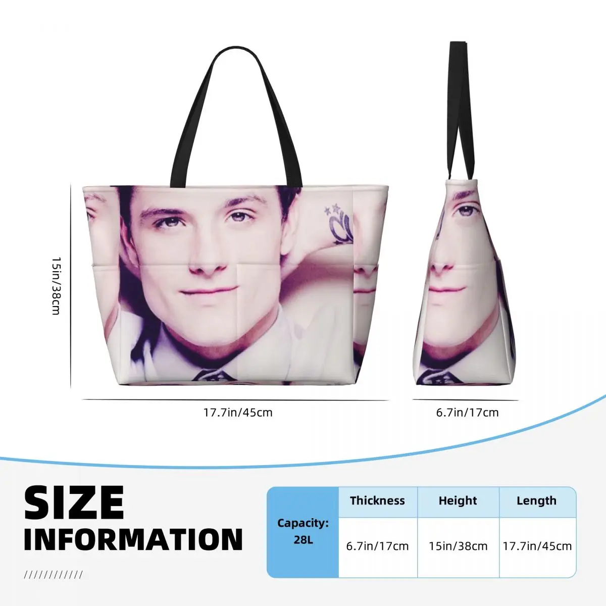 جوش هاتشرسون صافرة ميمي أغنية الموسيقى حقيبة حمل على الشاطئ حقيبة رياضة رياضة اليوغا واق من المطر حقيبة حمل كبيرة المرأة حقيبة سفر حقيبة اللياقة البدنية #4