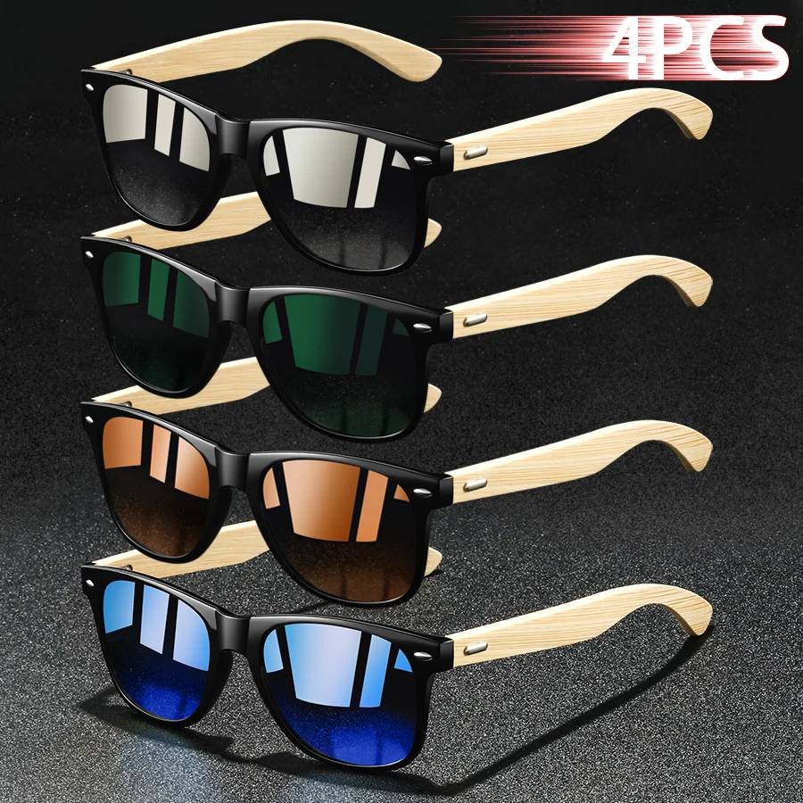 

4 шт. UV400 модные квадратные солнцезащитные очки для мужчин и женщин модные красочные легкие очки для вождения защита на открытом воздухе