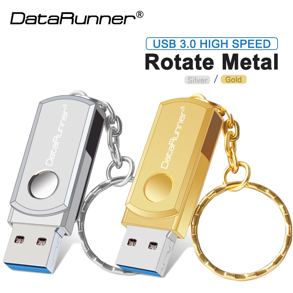 

DataRunner USB 3.0 Flash Drive 128GB Rotation Pen Drive 64GB 32GB 16GB High Speed USB Stick 3.0 256GB Pendrive USB Memory Stick