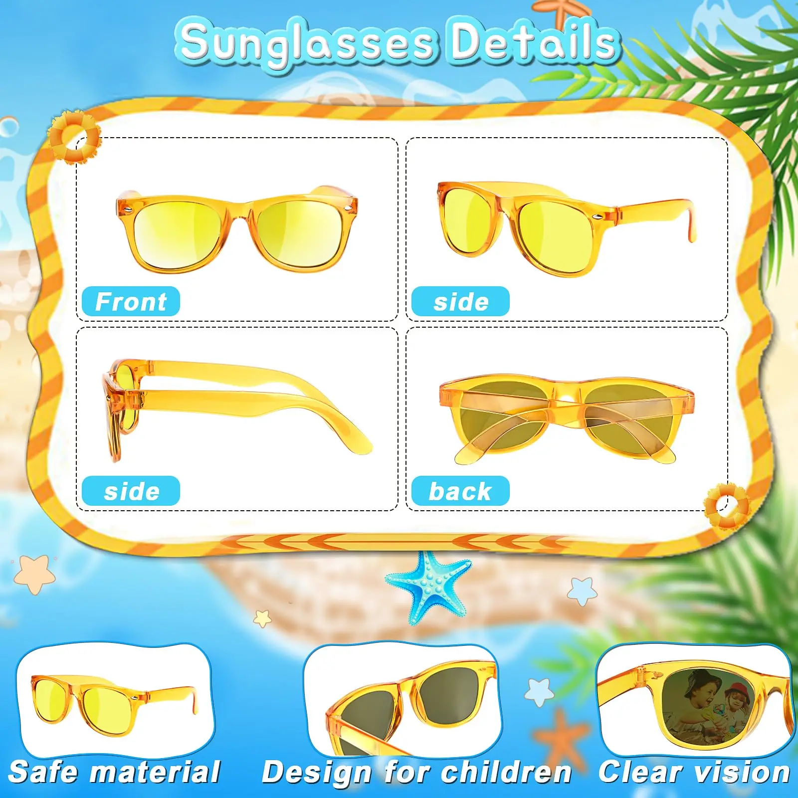 Kinder Sonnenbrille Party Gunst, 24 Stück Neon Sonnenbrille Bulk für Kind mit UV400 Schutz in loser Schüttung für Jungen und Mädchen Geburtstags feier Geschenk