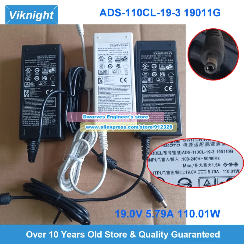 ADS-110CL-19-3 190110G Switching Power Adapter 19V 5.79A 110.01W for Hoioto Monitor Laptop Projector Power Supply