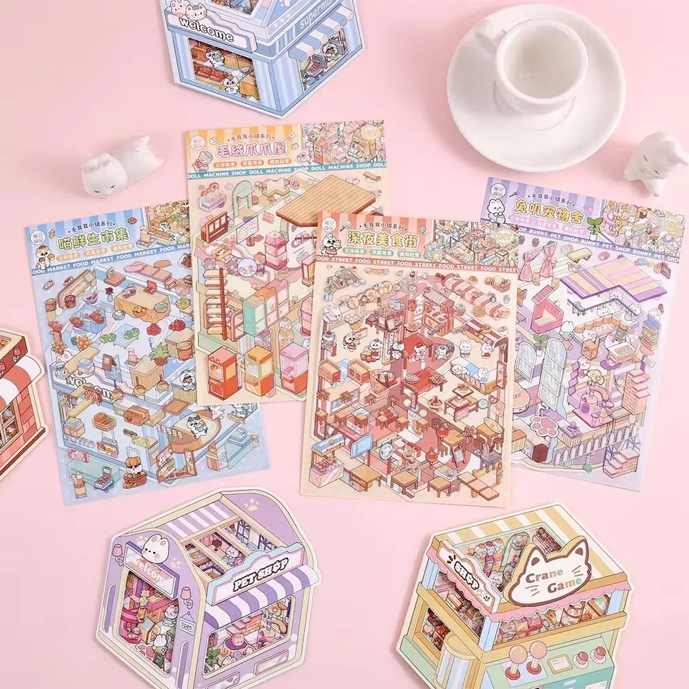 

New Creative Microscopic 3D Stickers DIY Vintage House Stickers Collection Waterproof Home Decoration Adhesive Decals