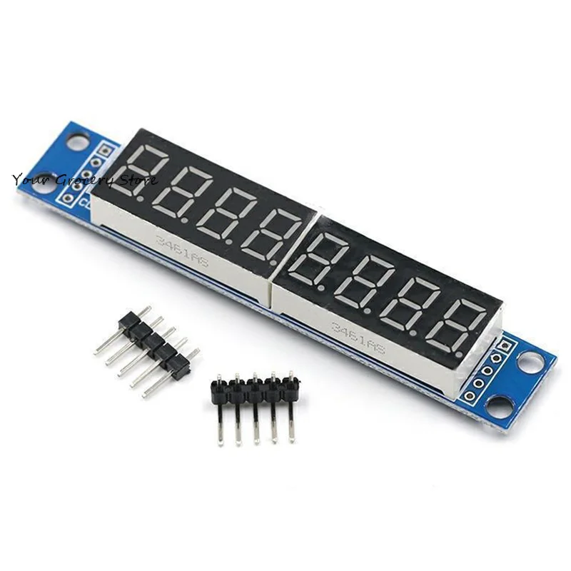 MAX7219 8-bit Digital Tube LED Display Control Module 3IO Port Compatible 5V/3.3V Microcontroller Support Cascaded 8-bit Serial