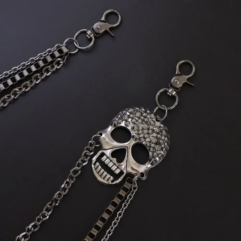패션 메탈 해골 허리 체인 힙합 고딕 태슬 청바지 체인 멀티 레이어 하라주쿠 팬츠 체인 여성용
