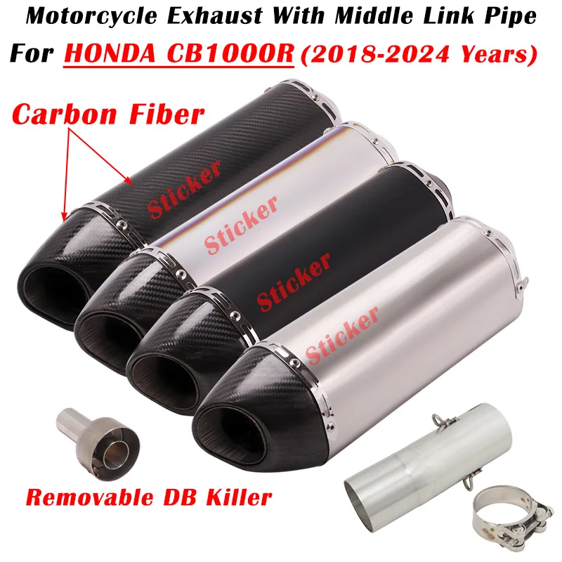

Надевается для HONDA CB1000R CB 1000 R 2018-2021 2022 2023 2024, выхлопная система мотоцикла Escape, модифицированный глушитель и средняя труба