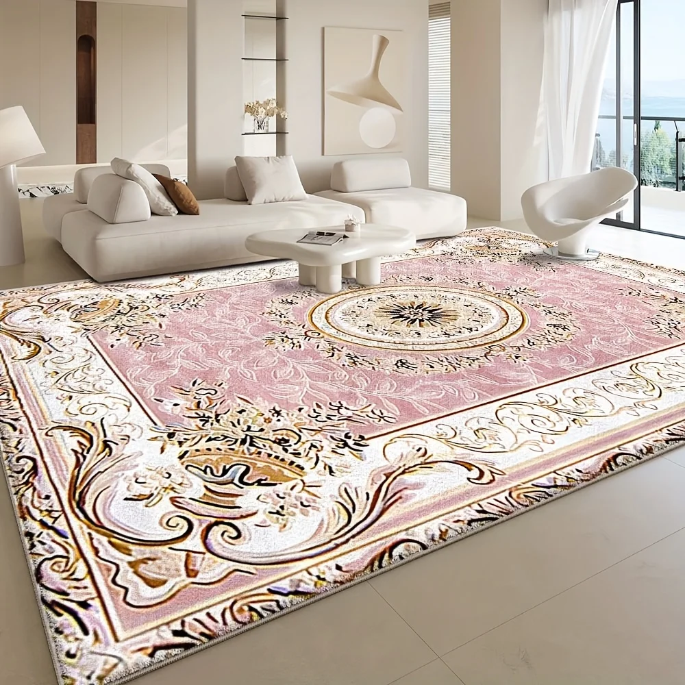 

Velvet / 852g/square meter Velvet Flower Balcony Backyard Soft Luxury Low-Pile Bedroom Can Be Cut Plaid Light Luxury Carpet