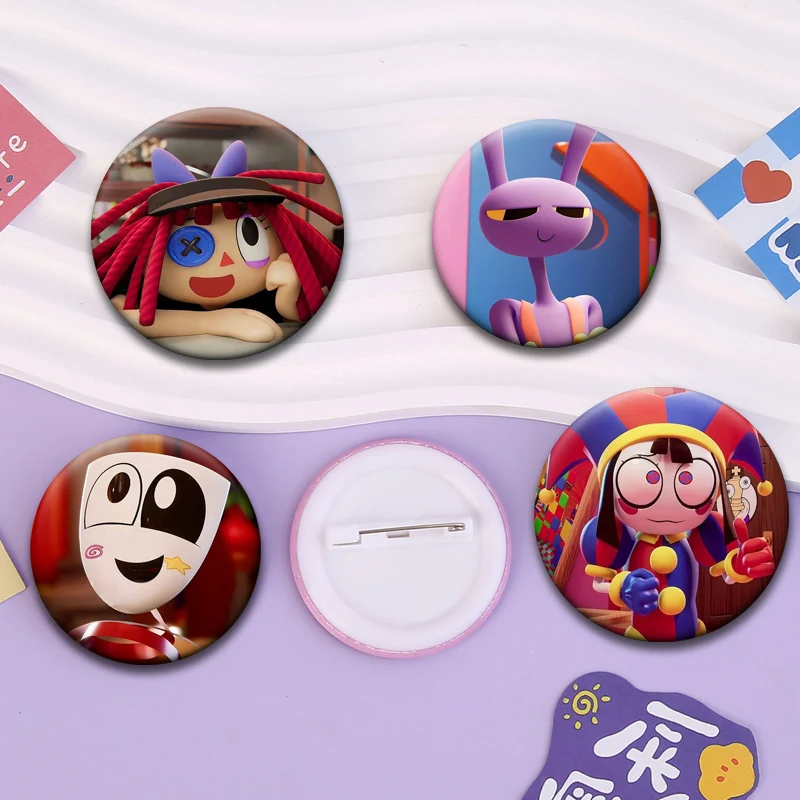 اليدوية صفيح دبابيس بومني جاكس راجاثا غانغل زوبل كاين لطيف الكرتون شارة حقيبة الملحقات جولة أنيمي التلبيب دبابيس الهدايا