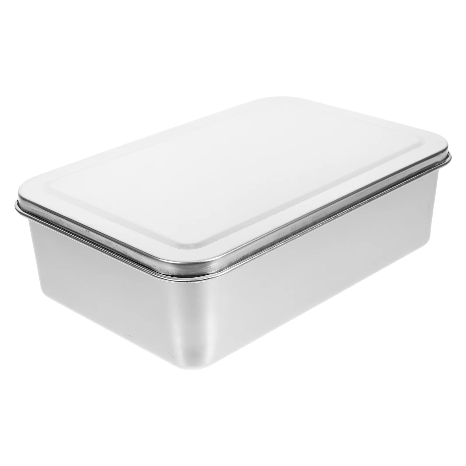 Covered Baking Tray Cake Pans Bread Pancake Metal Cookie Container with Lid Cheese Flat Rectangular Oven Lids