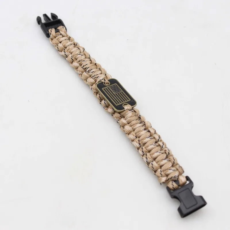 Paracord Bracelet Outdoor Wristband Promotional Gift Event Charity Bracelet Handmade Seven-core Paracord Woven Bracelet
