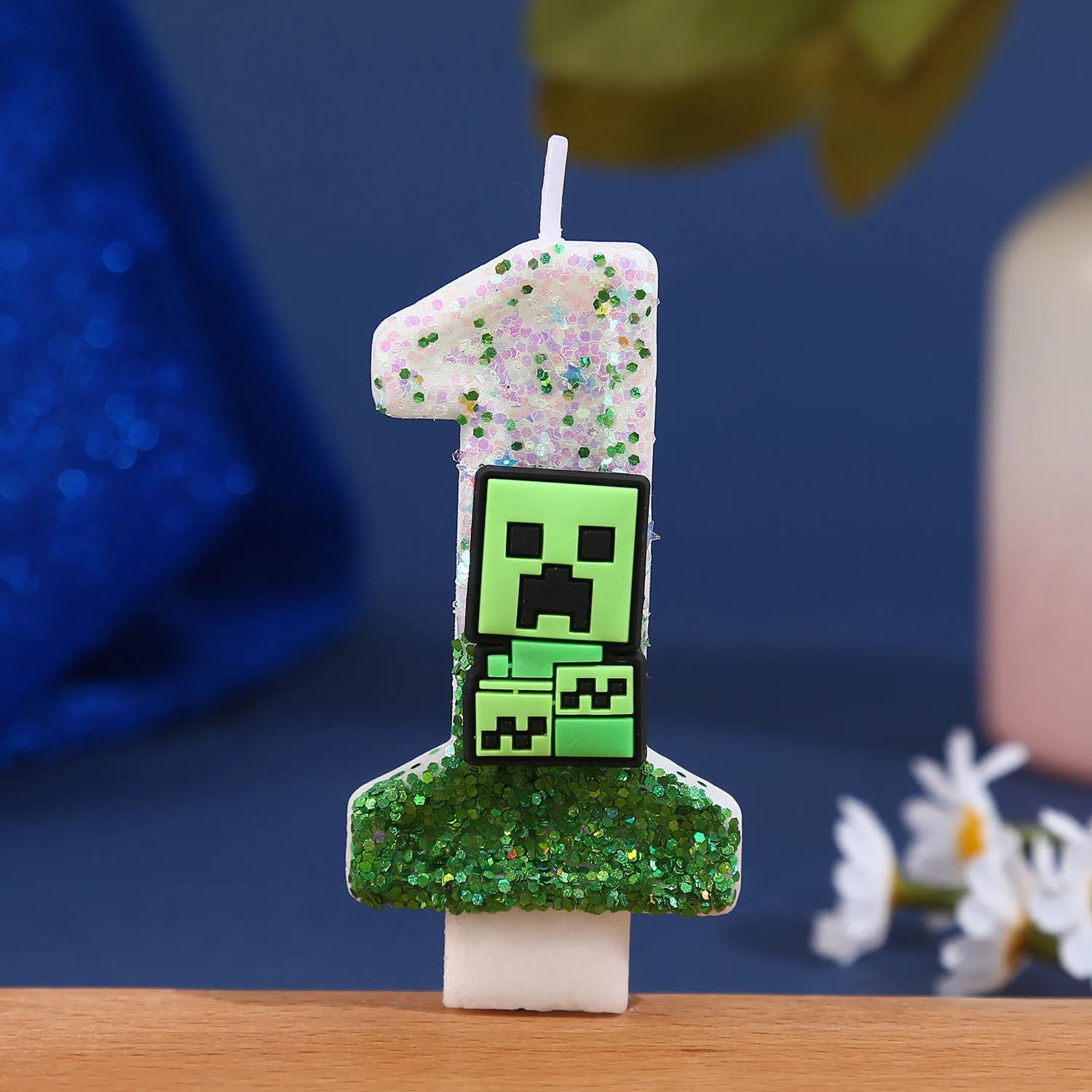 Birthday Numbers Minecraft Creative Cartoon Cake Decoration Candle Party Party Atmosphere Handmade Candles Boy Holiday Theme Sup view 3
