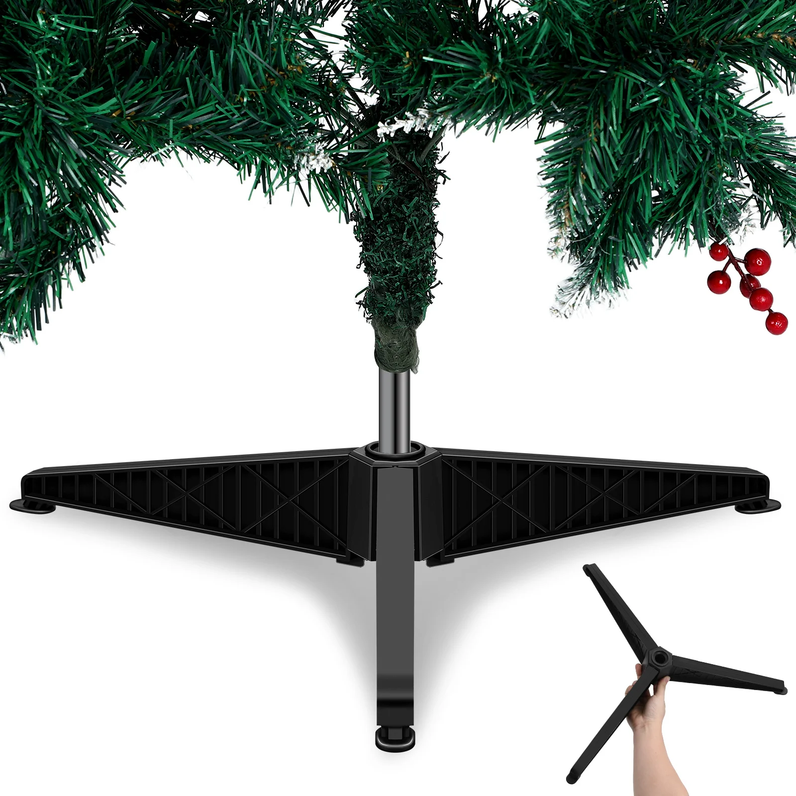 

1pc Christmas Stand Small Plastic Xmas Tree Bracket For Home Holiday Decor Festive Support Base Artificial Tree Rack