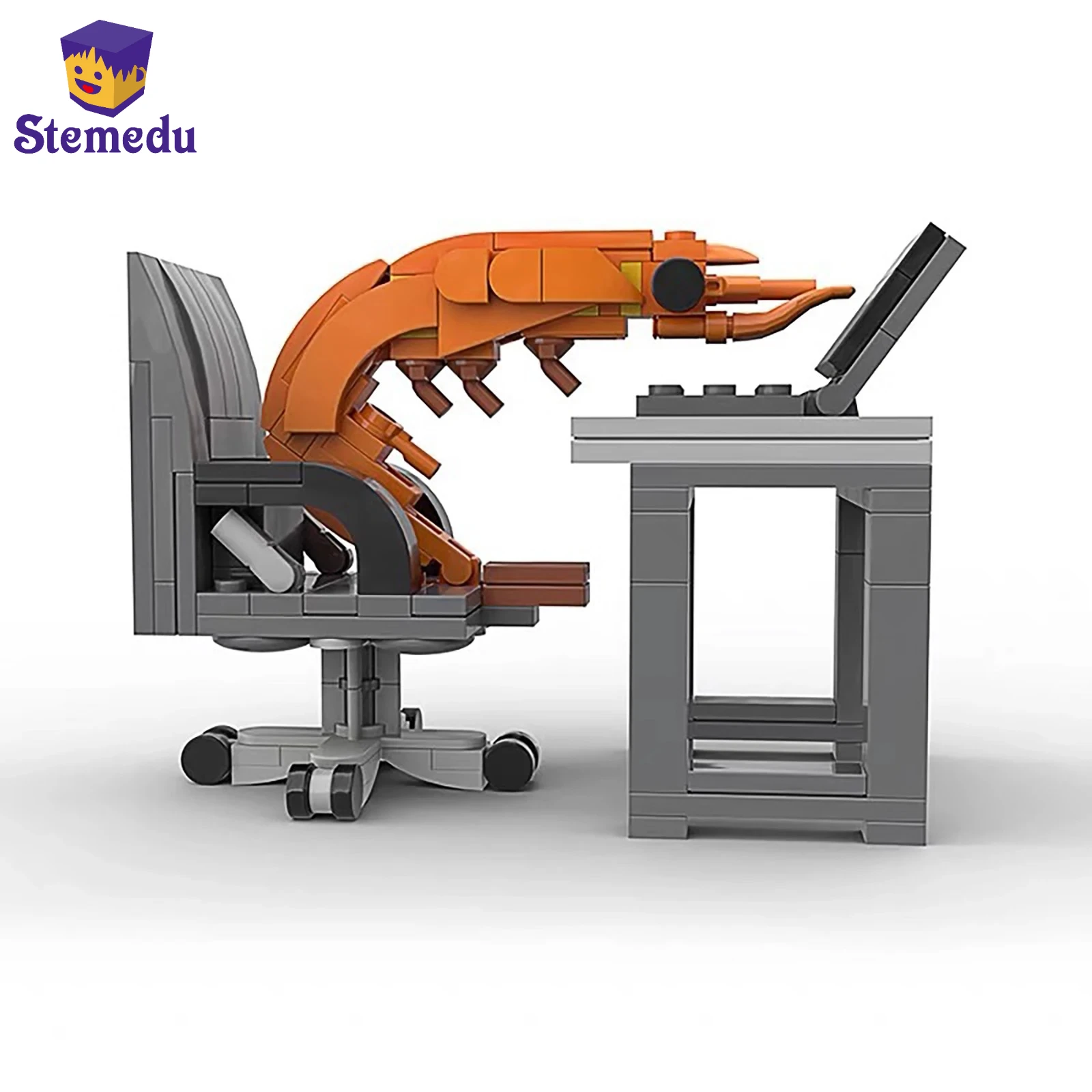 

Креативная рабочая модель креветок, набор строительных блоков, головоломки, собранные игрушки, настольные украшения, раки, MOC, кирпичи, подарки для взрослых/детей