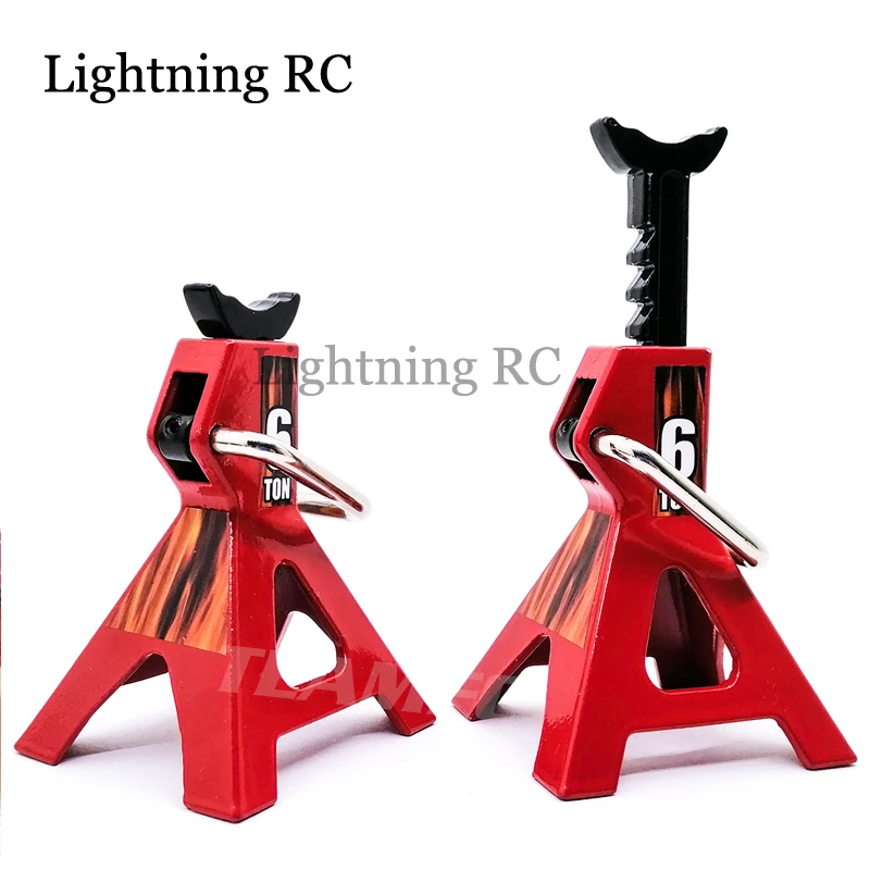 

2pcs Metal 6 Ton /3 Ton Scale Jack Stands Height Adjustable Repairing Tool For 1/10 RC Crawler Truck Trx-4 Trx4 Axial SCX10 S321