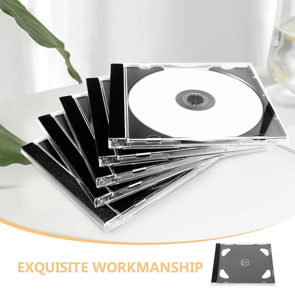 

8 Pcs CD Case Transparent Plastic Disc Storage Box Crystal Jewel Holder ganizer for DVD Dustproof Scratch Resistant
