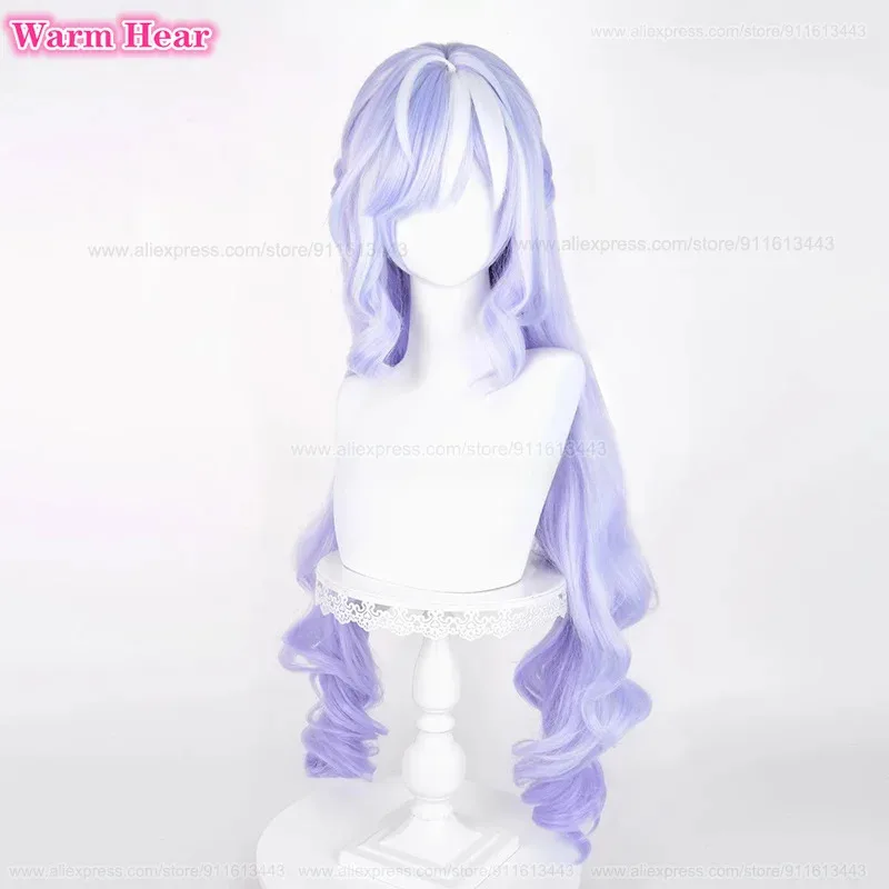 

zizi 2025 Game Vivian Synthetic Long 95cm Purple Mix Cosplay Anime Wig With Ears Heat Resistant Hair Halloween Party Wigs +