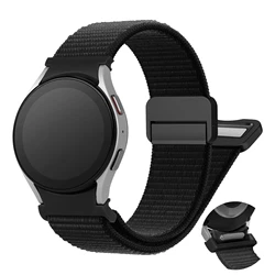 Magnetic nylon Band For Samsung Galaxy Watch 7 FE 6 4 Classic 5 pro 44mm 40mm 47mm 43mm 45 No gaps bracelet Galaxy Watch 7 Strap