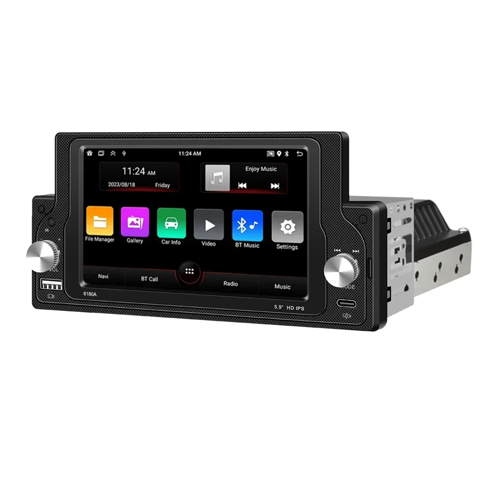 New 5.8inch 1DIN IPS Touch Screen MP5 Multimedia Player Universal Car Radio supports Wireless Carplay Android Auto 1280*720