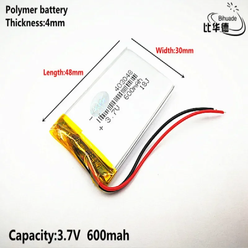 (free shipping)Battery 043048 600mah lithium-ion polymer battery quality goods quality of CE FCC ROHS certification authority