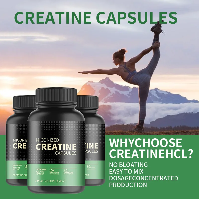 

100Pcs Creatine Monohydrate Capsules for Muscle Growth, Exercise & Fitness - Healthy Weight Gainer Supplement