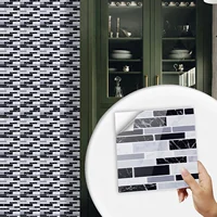 10x Self-Adhesive 3D-Mosaic Tile Sticker Kitchen Bathroom Wall Sticker For Home Bathroom Montage Decoration 10x10cm Epoxy 2