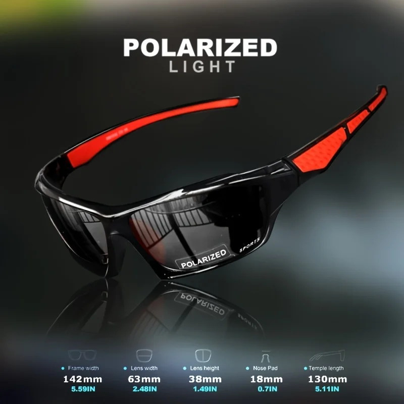 1/3PCS Sport Polarisierte Sonnenbrille für Männer Leichte Nachtsicht Männliche Shades Radfahren Fahren Angeln Mode Spiegel Sonnenbrille – Detail 3