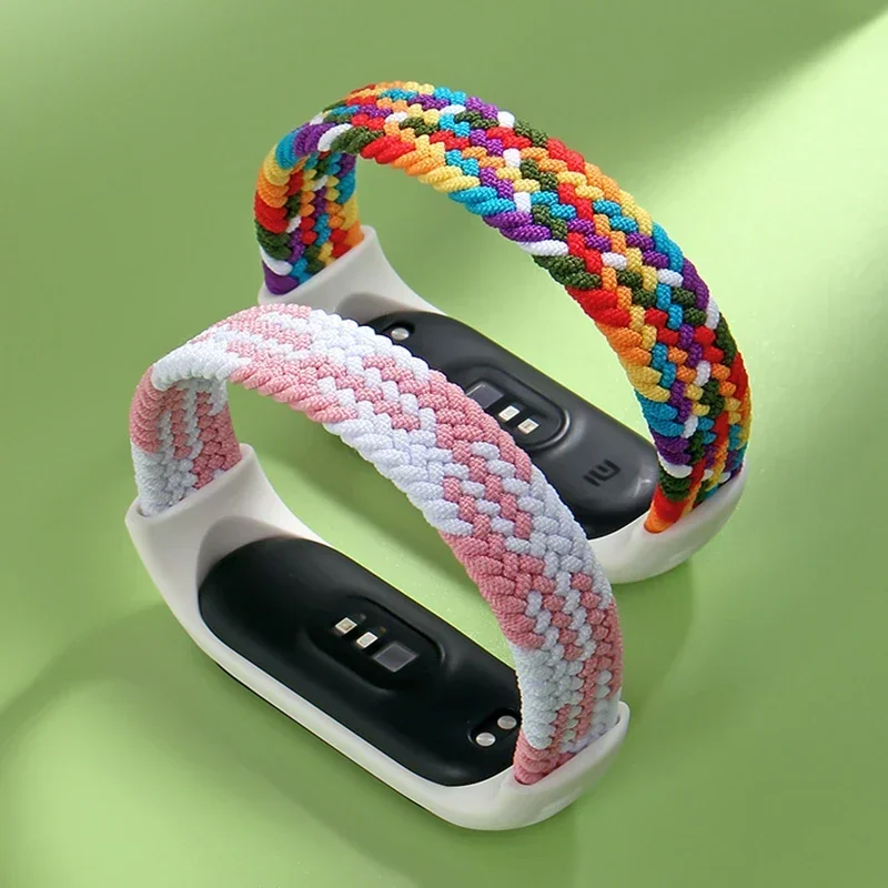 Bracelet for Strap Mi Band 4 Nylon Braided Solo Loop Elastic Bracelet Miband6 Miband5 Wristband for Xiaomi Mi Band 5 4 6 Strap