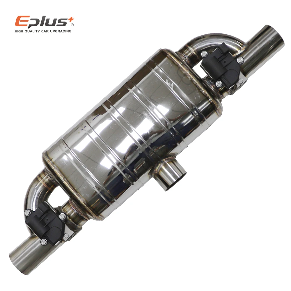 Car Exhaust Pipe Electric Valve Mufflers Remote Control Button Stainless Steel Universal 51 63 76MM T Shape One In Two Out