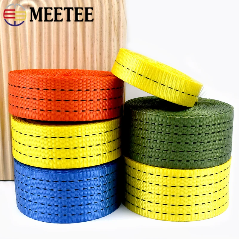 

2Meters Meetee 25/38/50mm Nylon Webbing Ribbon Band for Bag Strap Belt Bias Binding Tape Sewing Dog Collar Garment Accessories