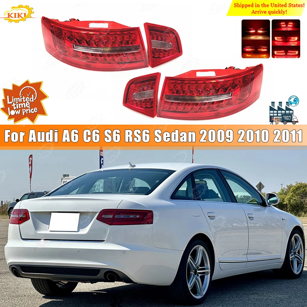 

Car exterior taillights Fit for Audi A6 C6 S6 RS6 Sedan 2009 2010 2011 light accessories car warning running lights Auto parts
