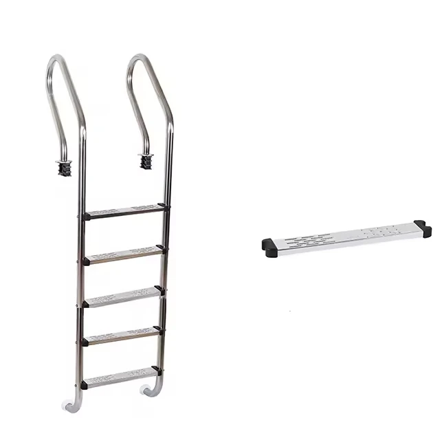 Tangga Kolam Renang Stainless Steel 304 Berkualitas Premium, Aksesori Esensial untuk Kolam Renang