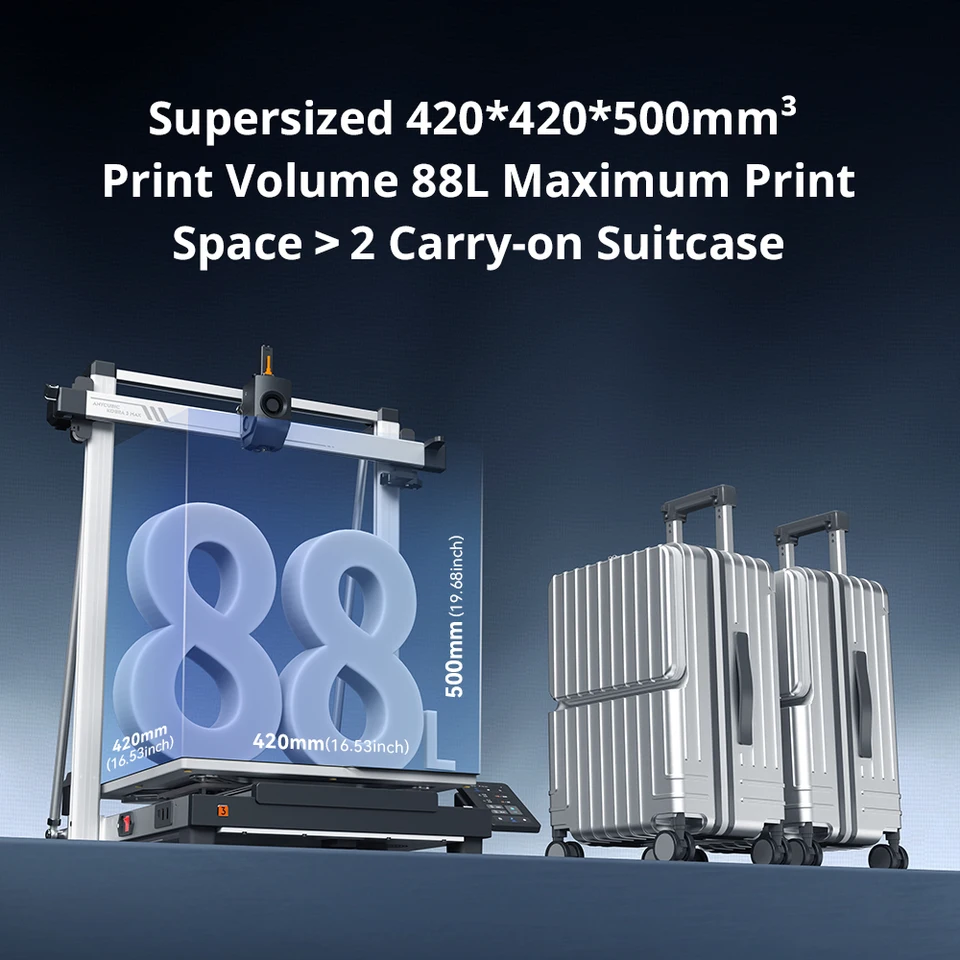 ANYCUBIC Kobra 3 Max マルチカラー3Dプリンター、最大600mm/sの印刷