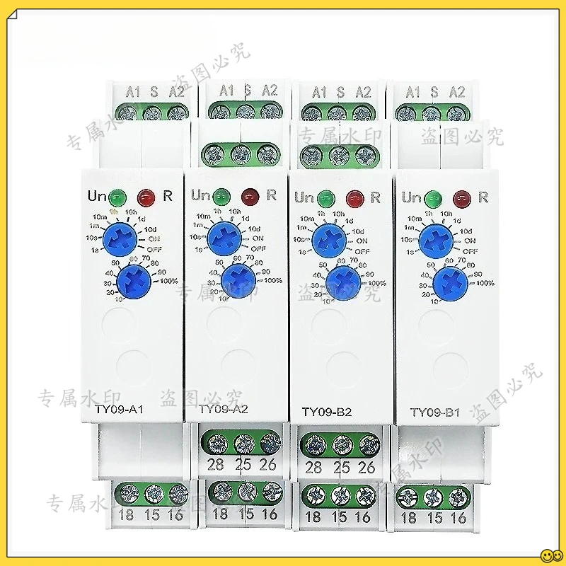 Rail Time Relay A Power-On Delay B Delay Disconnection AC/DC 12V-240V 16A 0.1S~10 Days