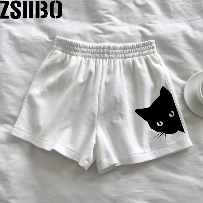Summer Casual y2k Shorts Streetwear Loose Wide Leg Shorts beach party hanbok size high waist letter Elastic waist casual cute