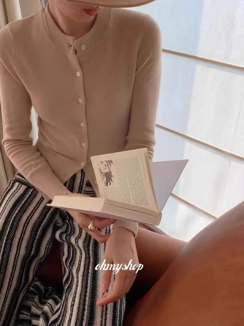 كنزات صوفية نسائية يابانية كبيرة الحجم بخيط ميرينو فحص تنفيذي عادي ملون للسفر كلاسيكي احترافي #6