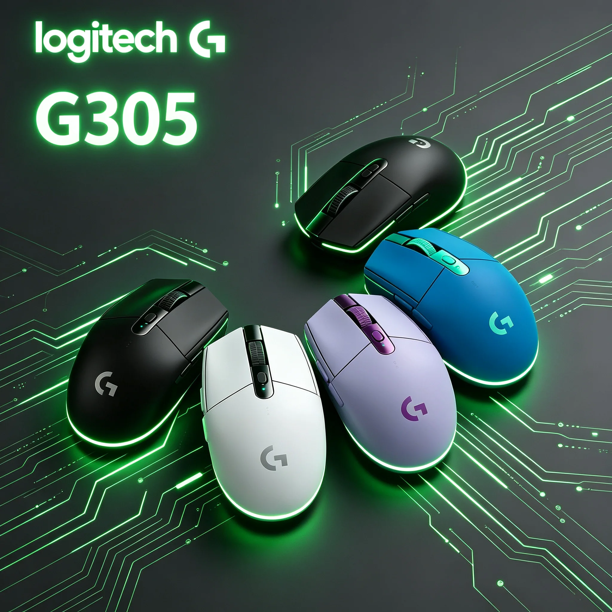Original Logitech G305 Wireless Gaming Mouse 12000 DPI Hero Sensor For CS2 PUBG LOL Valorant E‑Sport Game For PC Laptop