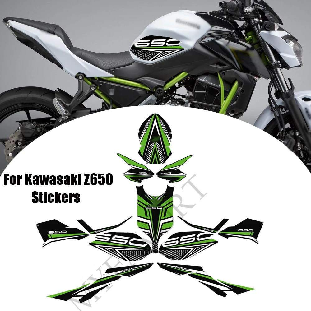 

For Kawasaki Z650 Z 650 Protector Tank Pad Stickers Decal Kit Knee Emblem Badge Logo Fairing Protection 2018 2019 2020 2021