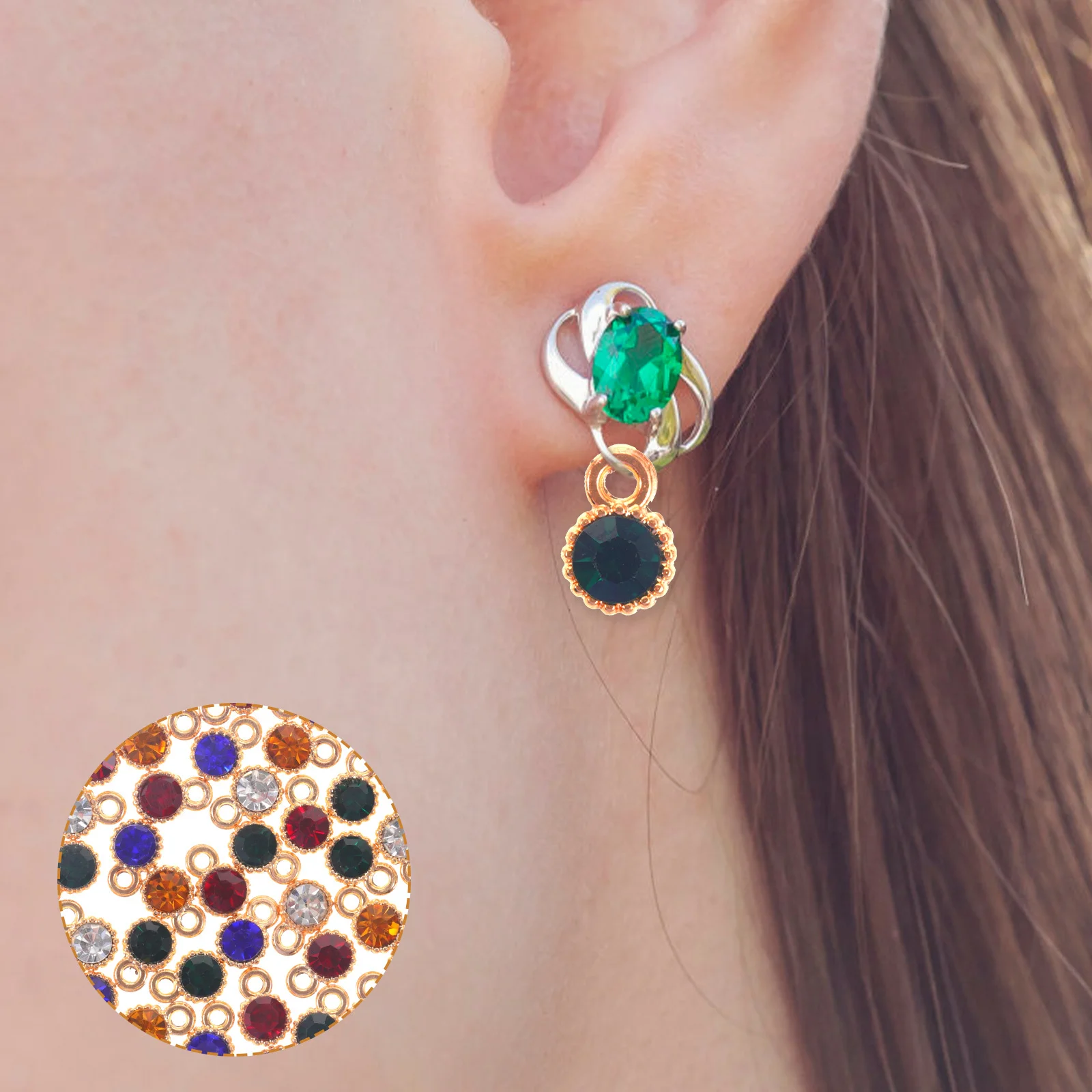 

50 шт., подвески из сплава, кулон со стразами, ожерелье «сделай сам», браслет, принадлежности для изготовления ювелирных изделий, уникальные креативные подарки, подвеска со стразами