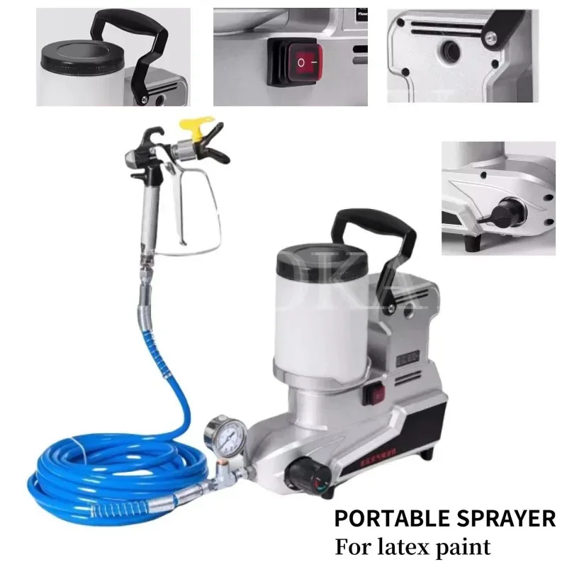 

1600W Electric High Pressure Airless Sprayer Portable Electric Spray Gun High Power Spraying Tool for Furniture Wall Spraying