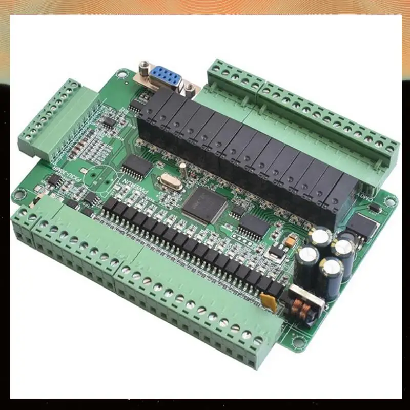 2X PLC Industrial Control Board Simple Programmable Controller Type FX3U-30MR Support RS232/RS485 Communication-Y05A