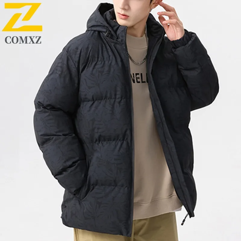 

COMXZ Men Padded Jacket Fashion Splicing Outdoor Sport Lightweight Coat Casual Streetwear Style Cold Protection Autumn Garment