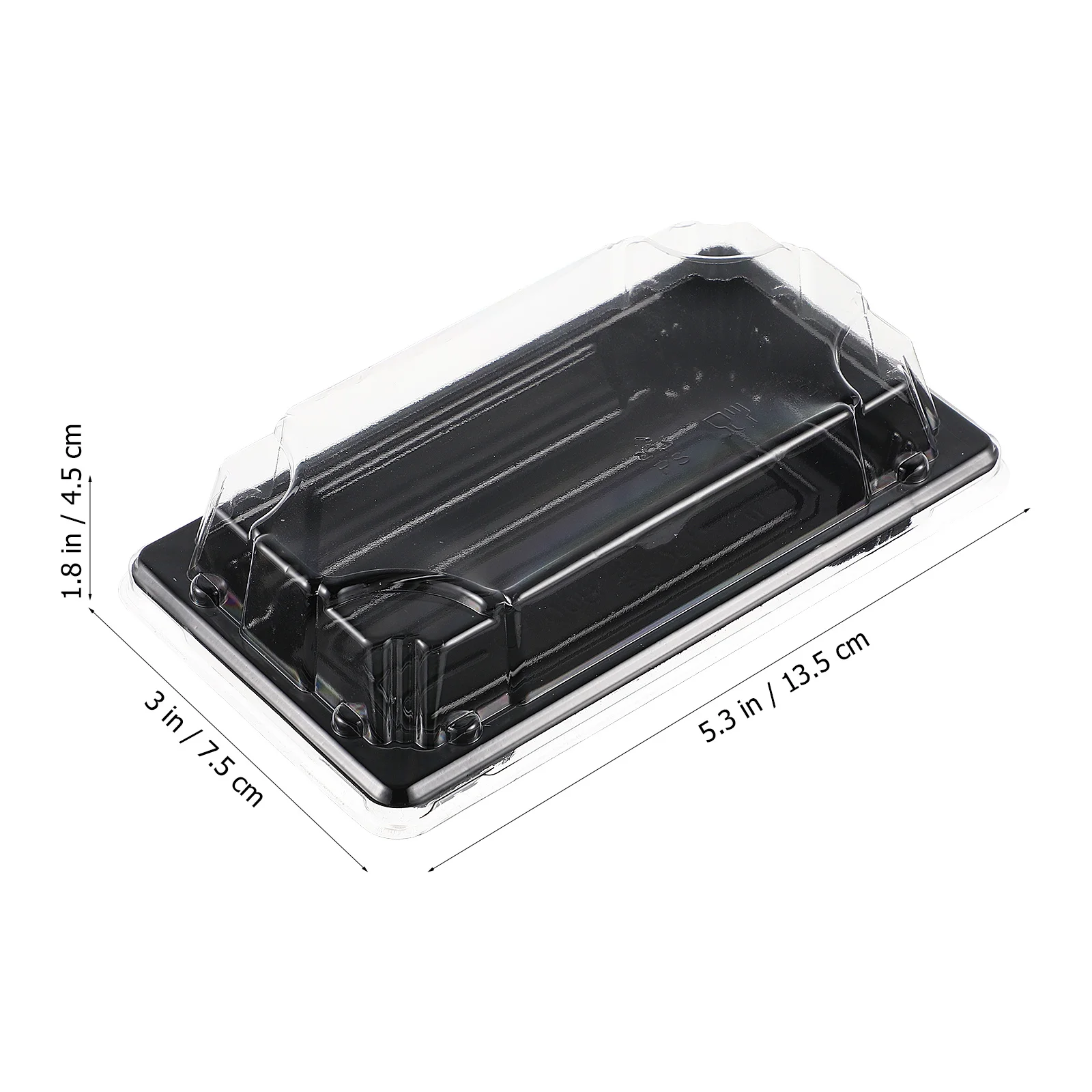 

100pcs Sushi Box Black Disposable Pulp Container For Take Out Food Trucks Restaurants Party Leftovers Heat Resistant Packaging