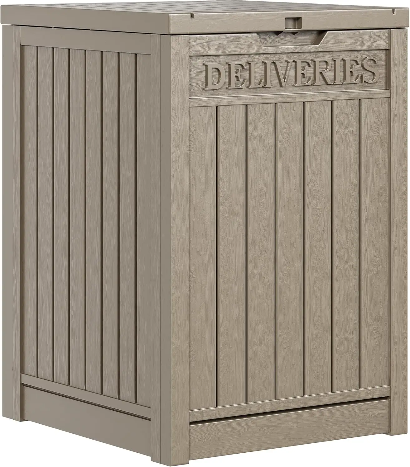 

51 Gallon Resin Package Delivery Box for Outside, Lockable Storage Box for Porch, Curbside (Brown)