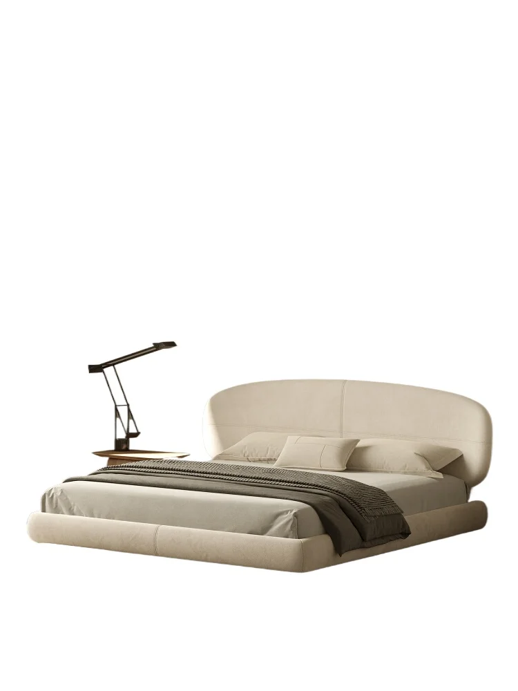 

Italian minimalist double bed, modern suspended bed, creative fabric bed