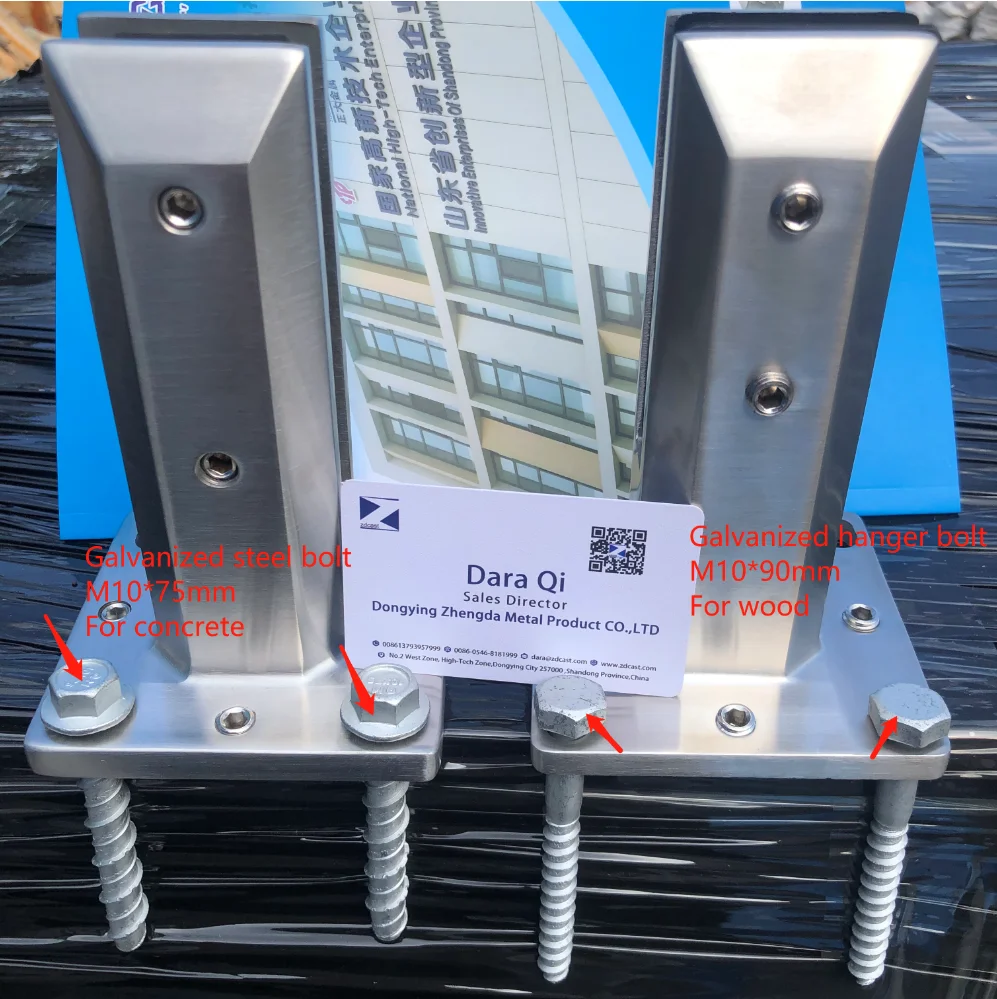 Factory Direct Stainless Steel Matt Black Glass Spigot for Glass Pool Fencing Glass Handrail Railings