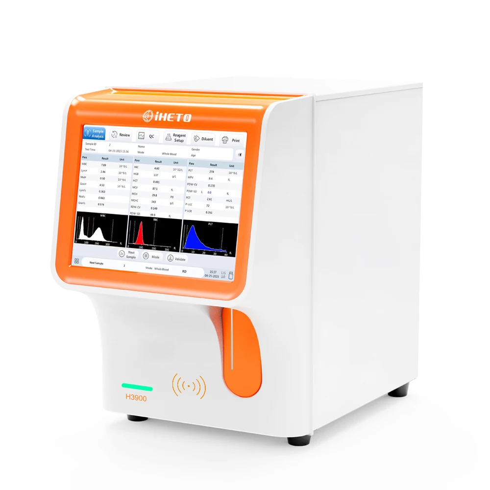 iHeto H3800 60 Test/Hour 3 Part Differential Blood Cell Counter Intelligent CBC Test Machine Auto Hematology Analyzer