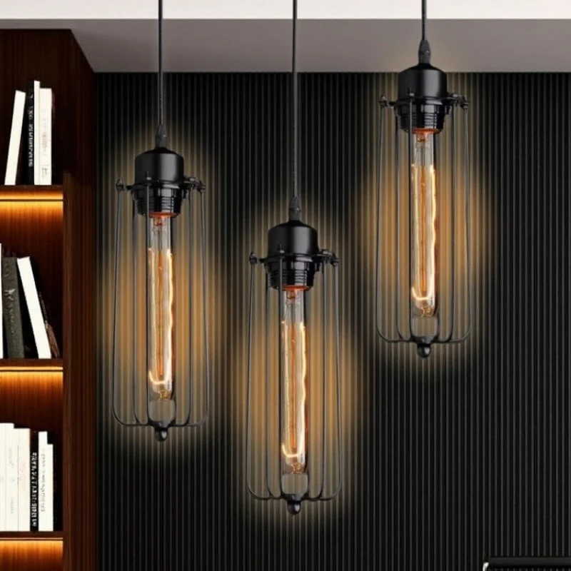 

Simple Style Retro Pendant Lamp Iron Industrial Style Chandelier Handing Lamp Restaurant Coffee Living Room Indoor Home Decor